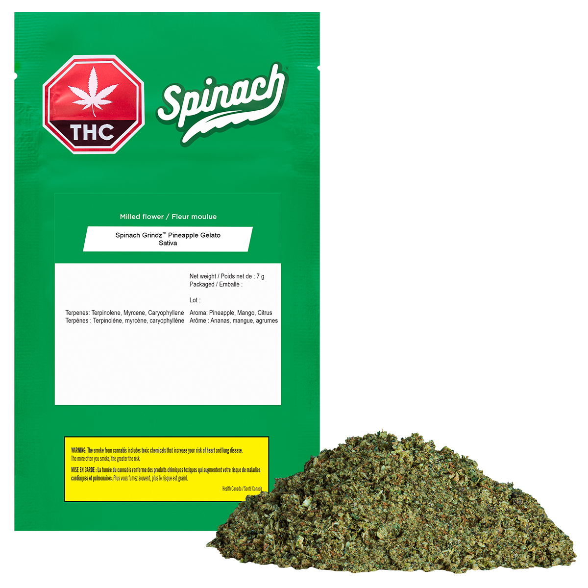 Spinach Grindz Pineapple Gelato