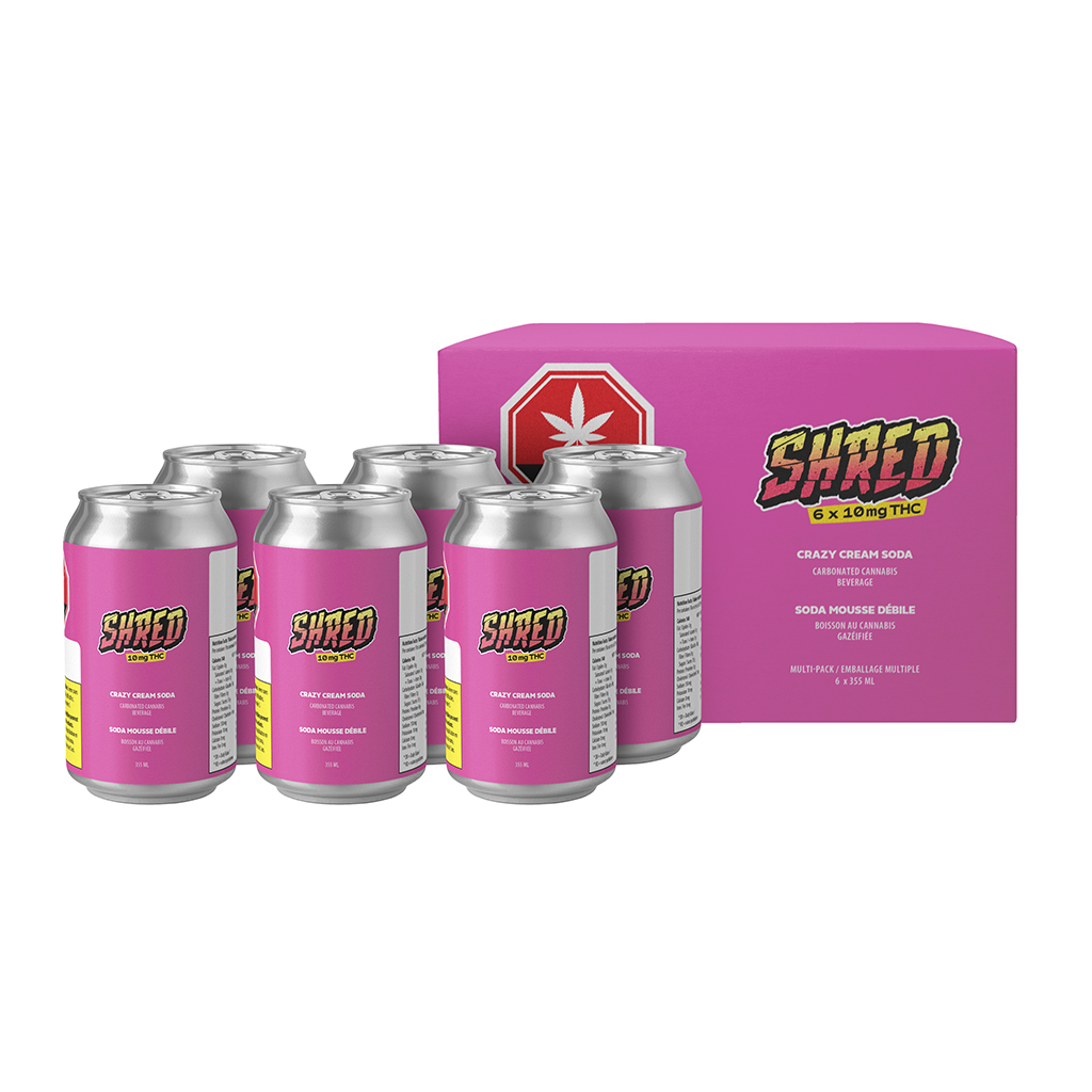 SHRED Soda Cream Soda 6 Pack